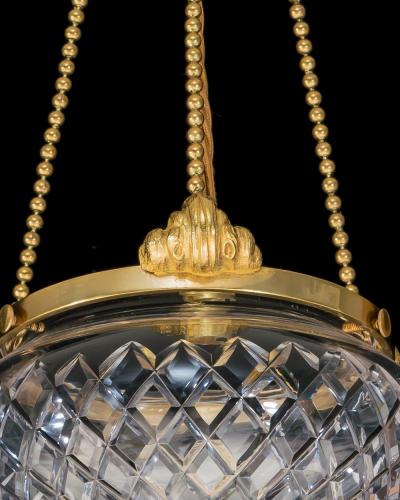 A SMALL PAIR OF EDWARDIAN BOWL LIGHTS