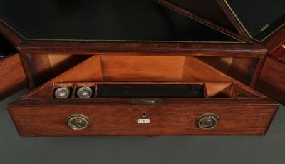 A SPECTACULAR GEORGE III MAHOGANY OCTAGONAL SWIVEL TOP LIBRARY TABLE