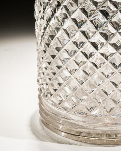 A STRAWBERRY DIAMOND STEP CUT REGENCY CLARET JUG