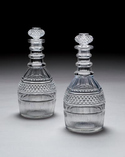 A SUPERB PAIR OF REGENCY DECANTERS