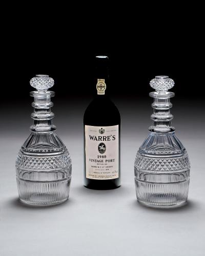 A SUPERB PAIR OF REGENCY DECANTERS