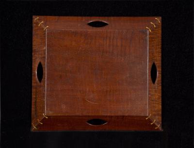 A SUPERB QUALITY FIDDLEBACK AND FLAME MAHOGANY TWO DOOR COMMODE