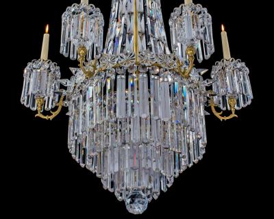 A SUPERB WILLIAM IV TENT WATERFALL CHANDELIER