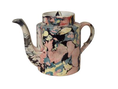 A Sarreguemines Tea Pot