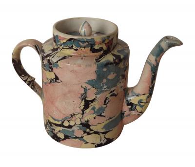 A Sarreguemines Tea Pot