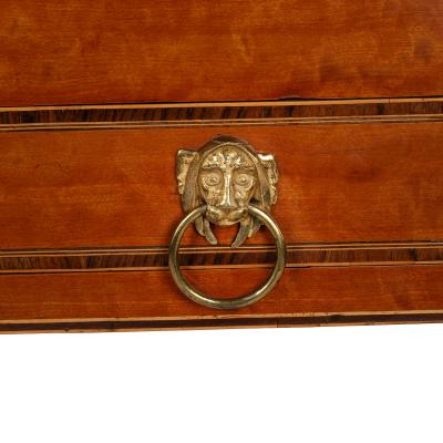 A Satinwood Reading and Writing Table with Campaign Features Possibly Irish