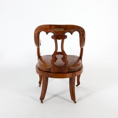 A Sculptural Carved Open Arm Lyre Back Armchair English Circa 1850 