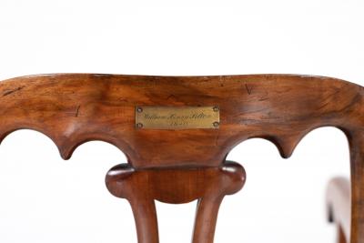 A Sculptural Carved Open Arm Lyre Back Armchair English Circa 1850 