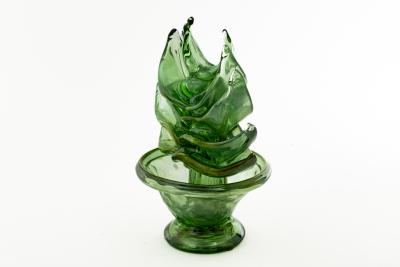 A Set Of 2 Murano Pianta Grassa Sculptures Contemporary