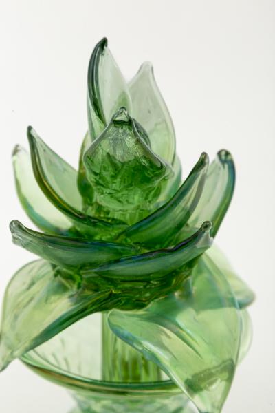 A Set Of 2 Murano Pianta Grassa Sculptures Contemporary