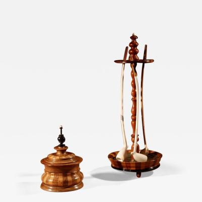 A Pair Of Brass Pricket Candle Sticks, 18th Century.