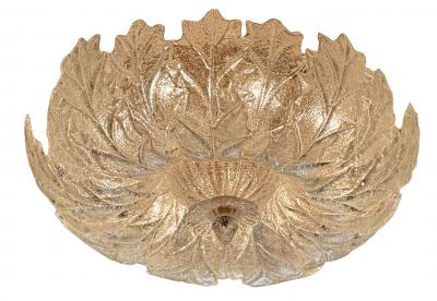 A Set of 4 Murano Graniglia Glass Flush Mounts