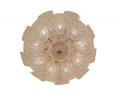 A Set of 4 Murano Graniglia Glass Flush Mounts