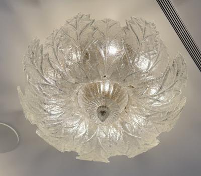 A Set of 4 Murano Graniglia Glass Flush Mounts