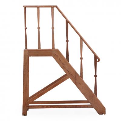 A Set of European Pine Library Steps C 1910 