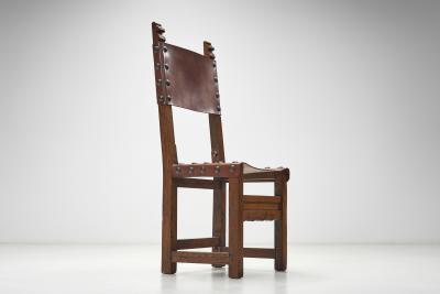 A Set of Five Brutalist Dining Chairs Europe Second half of the 20th century