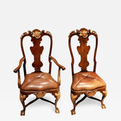 English Style Walnut Dining Chairs, Set of Eight – Montgomery Antiques &  Interiors