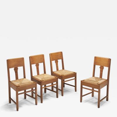 A Set of Four Art Deco Dining Chairs Europe Early 20th century