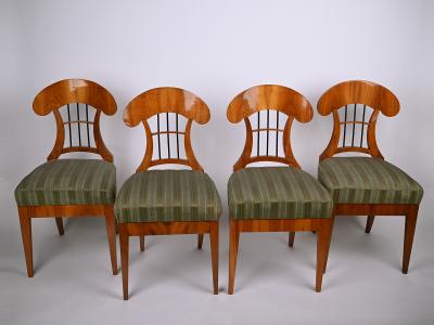 A Set of Four Biedermeier Side Chairs