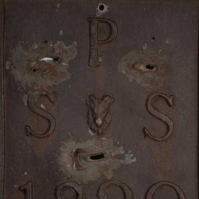 A Set of Four English Lead Parish Boundary Plaques Marked Dated