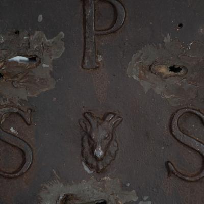 A Set of Four English Lead Parish Boundary Plaques Marked Dated