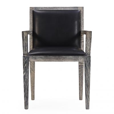 A Set of Four French Cerused Oak Armchairs C 1975 