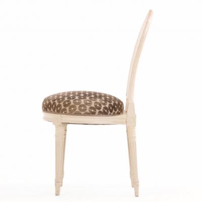 A Set of Four French Directoire Style Painted Side Chairs C 1945 