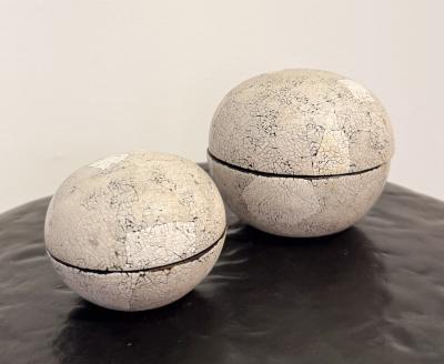 A Set of French Eggshell Lacquered Boxes circa 1950