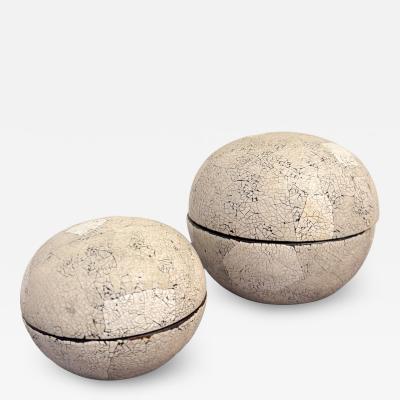 A Set of French Eggshell Lacquered Boxes circa 1950