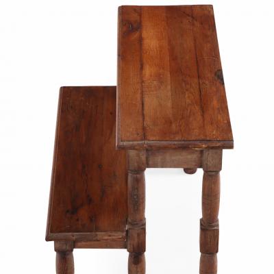 A Set of French Oak Library Steps C 1890 