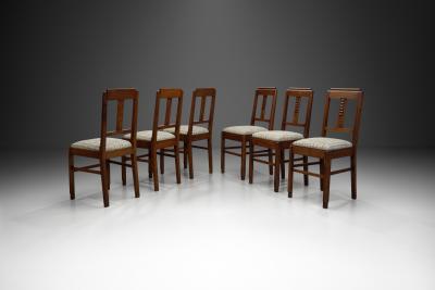A Set of Six Art Deco Dining Chairs Europe Early 20th century