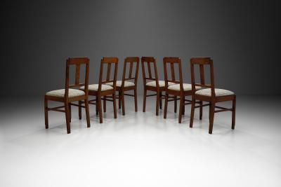 A Set of Six Art Deco Dining Chairs Europe Early 20th century