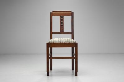 A Set of Six Art Deco Dining Chairs Europe Early 20th century