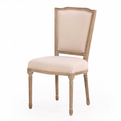 A Set of Ten Modern Louis XVI Style Cerused Wood Dining Chairs 