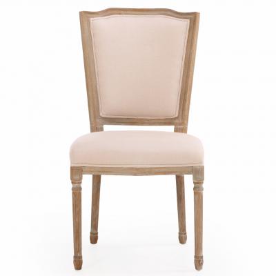 A Set of Ten Modern Louis XVI Style Cerused Wood Dining Chairs 