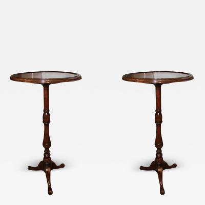 A Set of Two 19th Century Italian Walnut Side Tables