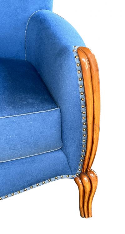 A Shapely Pair of French Art Deco Carved Beechwood Bergeres