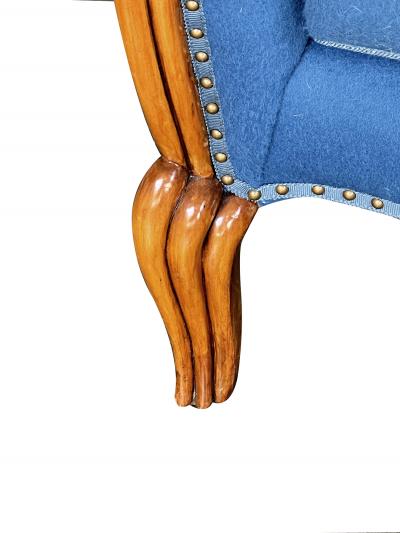 A Shapely Pair of French Art Deco Carved Beechwood Bergeres