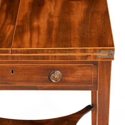 A Sheraton period George III mahogany patience table
