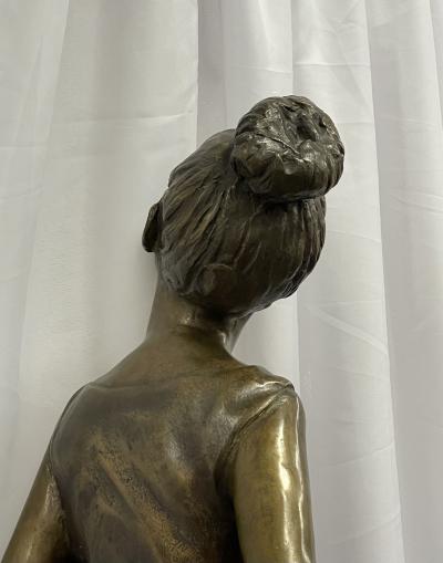 A Signed Bronze Ballerina by Italian Sculptor Sergio Benvenuto Italy 1950s