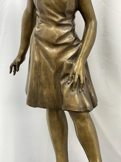 A Signed Bronze Ballerina by Italian Sculptor Sergio Benvenuto Italy 1950s