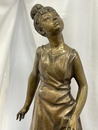 A Signed Bronze Ballerina by Italian Sculptor Sergio Benvenuto Italy 1950s