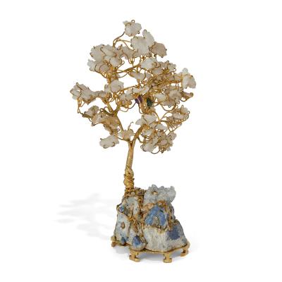 A Silver and Quartz Model of a Bonsai Tree