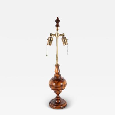 A Similar Pair of Lignum Vitae Classical Lamps 