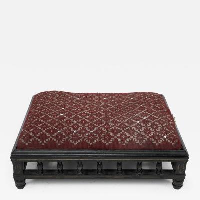 A Small Aesthetic Movement Ebonized Foot Stool
