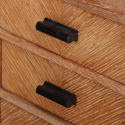 A Small English Art Deco Cerused Oak Desk C 1940 