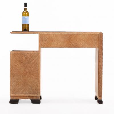A Small English Art Deco Cerused Oak Desk C 1940 