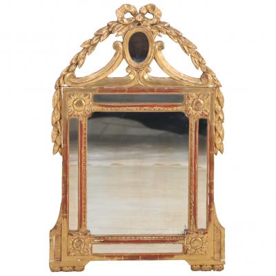 A Small French Giltwood Mirror C 1880 