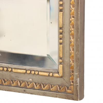 A Small French Louis XVI Painted and Gilt Carved Mirror C 1900 