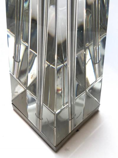 A Solid Crystal Obelisk form Table Lamp